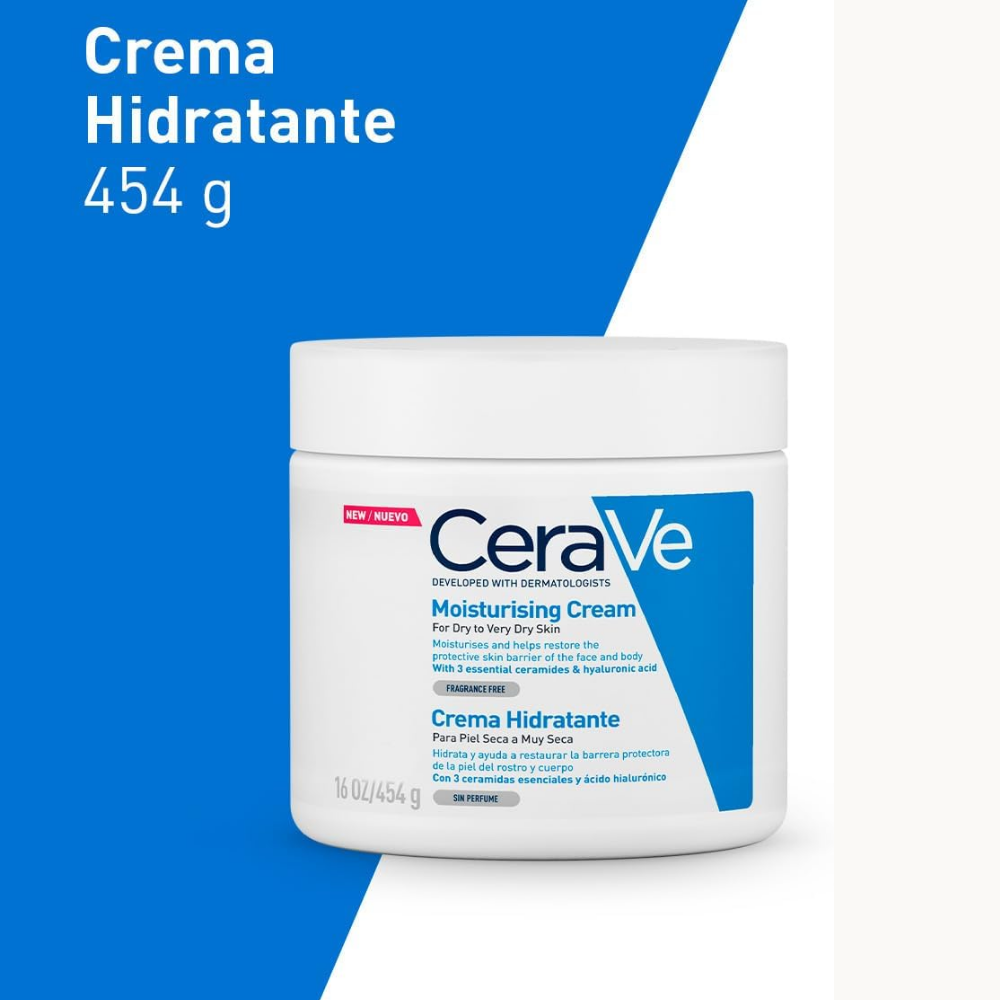 CeraVe Crema Hidratante para piel seca a muy seca – 454 g - Image 2
